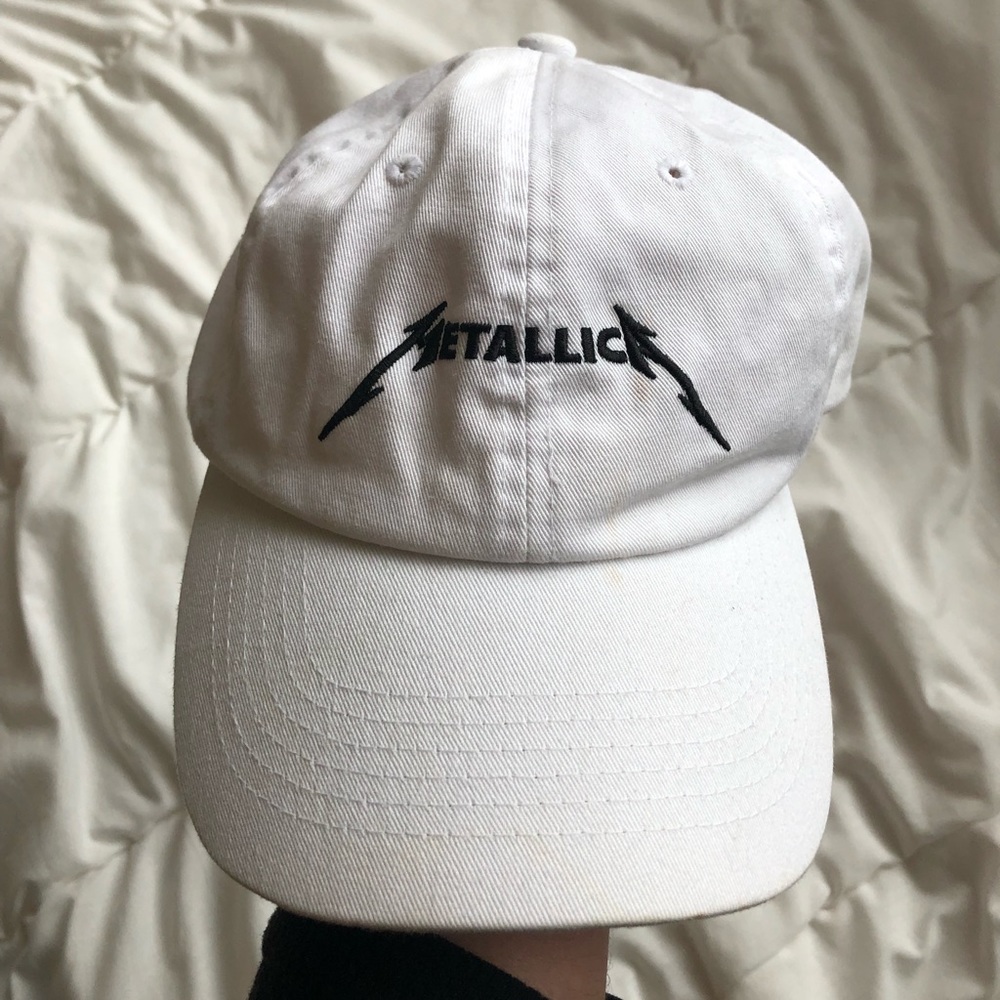 White Metallica Hat